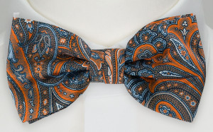 PRINCIPESCO Orange pre-tied bow tie