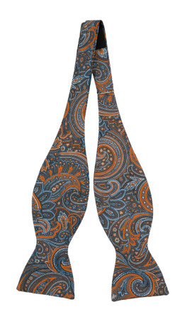 PRINCIPESCO Orange self-tie bow tie