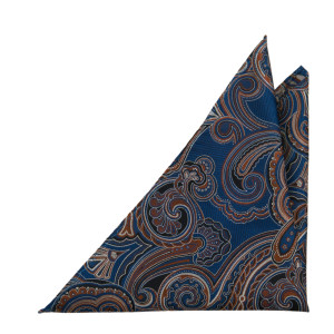 ALLOVERTHEPLACE DARK BLUE pocket square