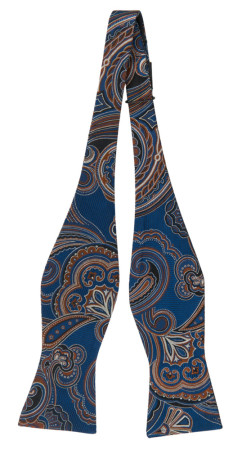 ALLOVERTHEPLACE DARK BLUE self-tie bow tie