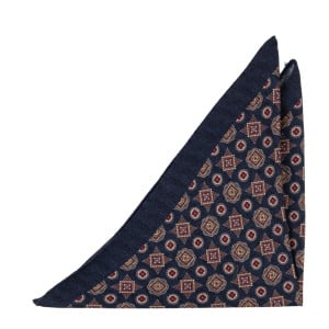 AMIRATTOPER NAVY pocket square