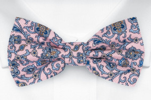ARABESCO POWDER PINK bow tie