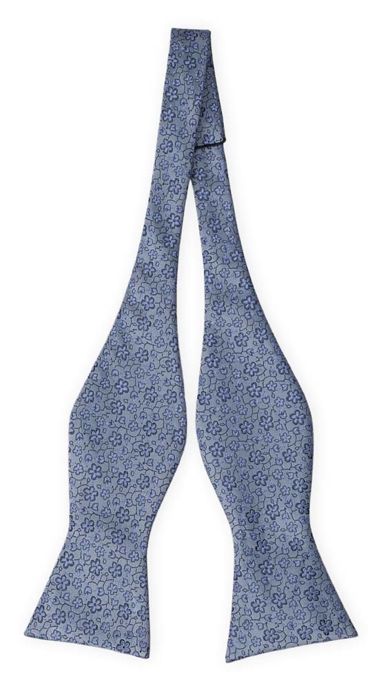 AUGURI DUSTY BLUE self-tie bow tie