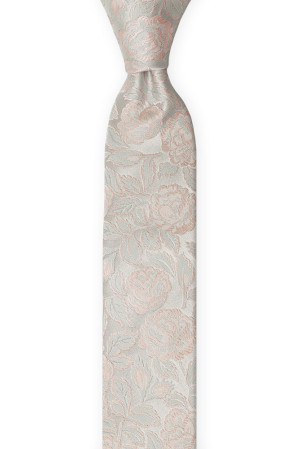 BESTMAN SILVER BLUSH skinny tie