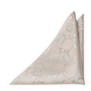 BESTMAN SILVER BLUSH pocket square
