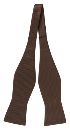 BIRDSEYE BROWN self-tie bow tie