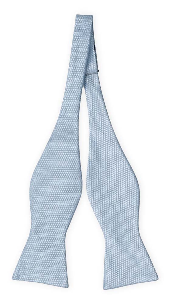 BIRDSEYE DUSTY BLUE self-tie bow tie