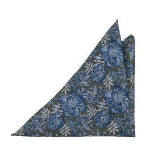 BLOSSOMING GREEN pocket square