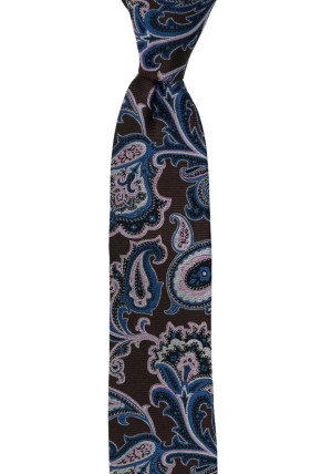 BOFFOLA BROWN skinny tie