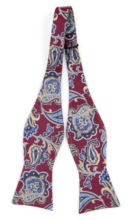 BOFFOLA DARK RED self-tie bow tie