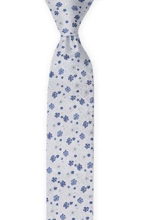 BOUQUET BLUE skinny tie