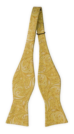 BRIDALLY GOLDEN YELLOW self-tie bow tie