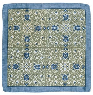CALMA GREEN pocket square