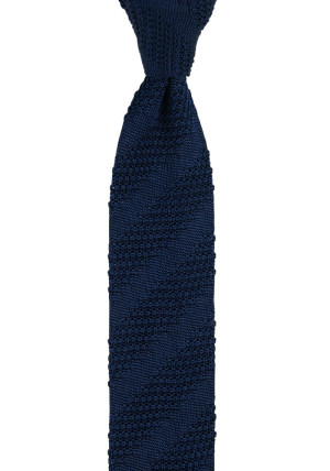 CROCHETED NAVY skinny tie