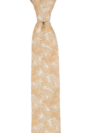 DONOTLEAFME YELLOW skinny tie