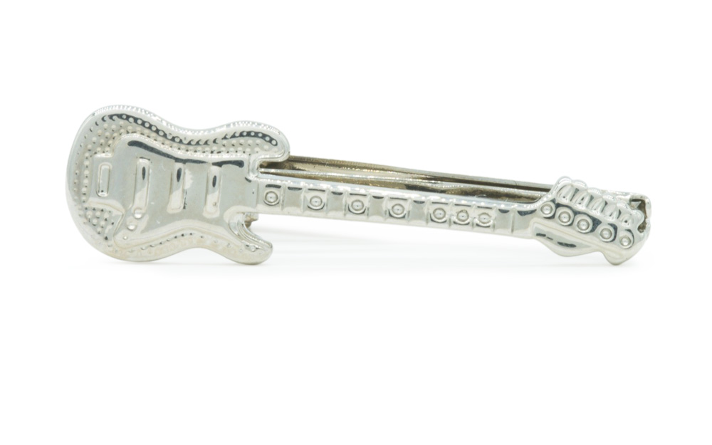 Electric Guitar SILVER tie bar