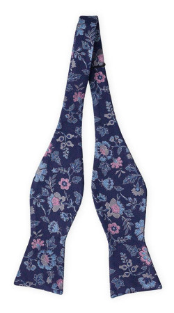 EVECHARMER DARK BLUE self-tie bow tie