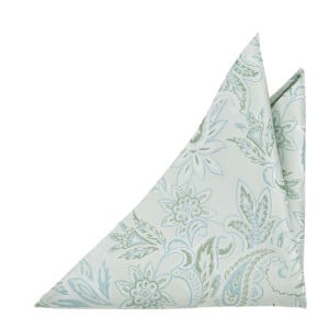 FLOURISHED PALE GREEN pocket square