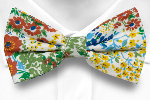FLOWERFIELD WHITE bow tie