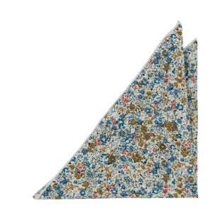 FLOWERFOLLY BLUE pocket square