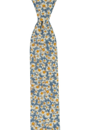 FLOWERLY BLUE skinny tie