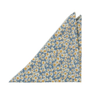 FLOWERLY BLUE pocket square