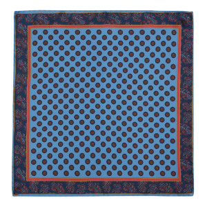 FRANCOBOLLO Light blue pocket square