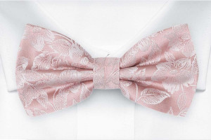 GARTER BLUSH PINK bow tie