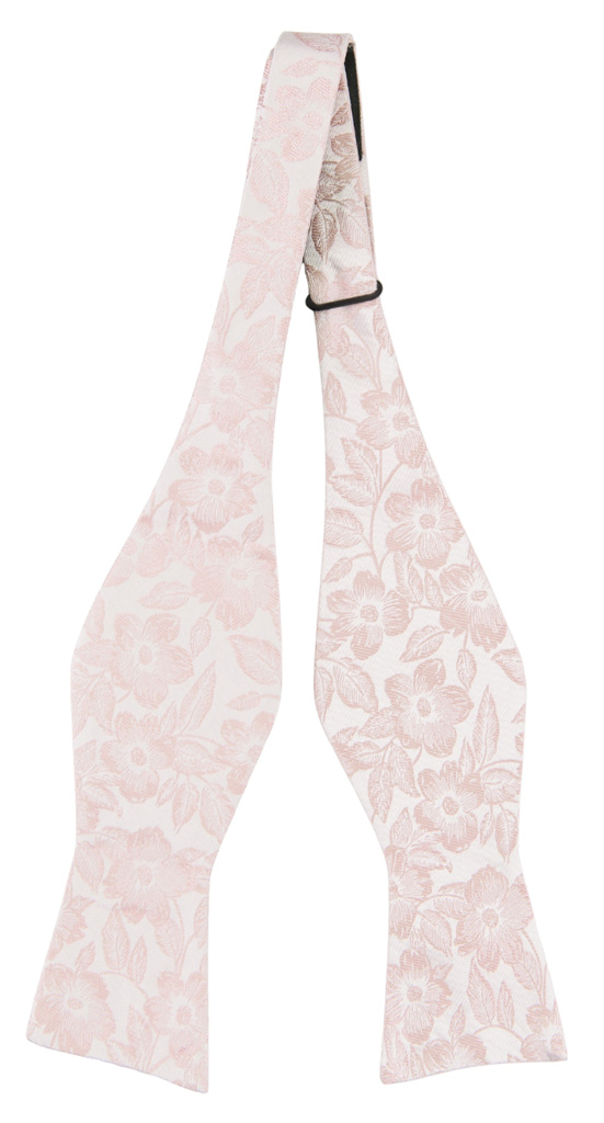 GARTER PALE PINK self-tie bow tie