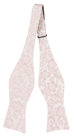 GARTER PALE PINK self-tie bow tie