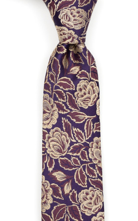 GOLDIVINE AUBERGINE skinny tie