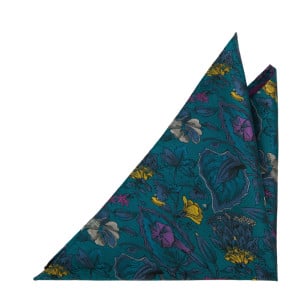 GROWINGONME TURQUOISE pocket square