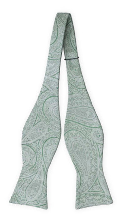 HONEYMOON PALE GREEN self-tie bow tie