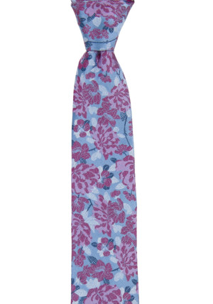 INFLOWERLOVE LIGHT BLUE skinny tie