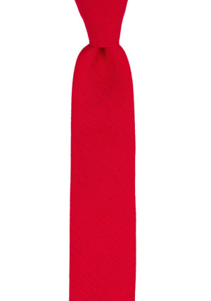 BASKETVEIL RED skinny tie