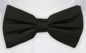 BRUDGUM BLACK pre-tied bow tie