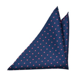 HEARTQUAKE BLUE pocket square