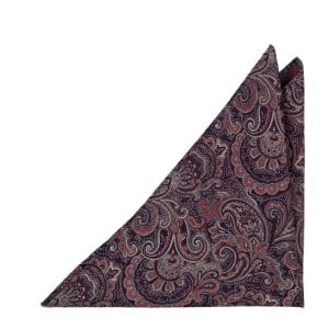 JAJAMAN BURGUNDY pocket square