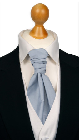 SOLID Baby blue pre-tied cravat