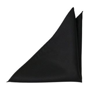 SOLID Black pocket square