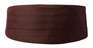 SOLID Brown cummerbund