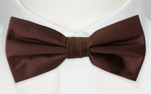 SOLID BROWN bow tie