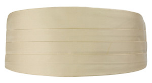 SOLID Champagne cummerbund