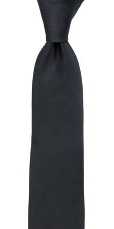 SOLID Charcoal boy's tie medium