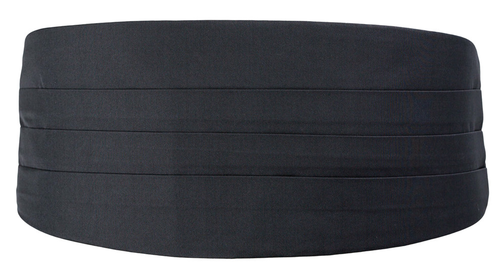 SOLID Charcoal cummerbund