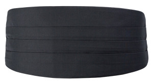 SOLID Charcoal cummerbund