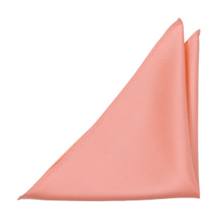 SOLID CORAL pocket square