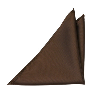 SOLID Dark brown pocket square