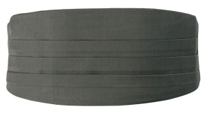 SOLID Dark grey cummerbund
