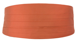 SOLID Dark peach cummerbund